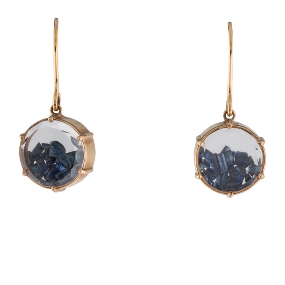 Vintage Sapphire 18k  Shake Earrings